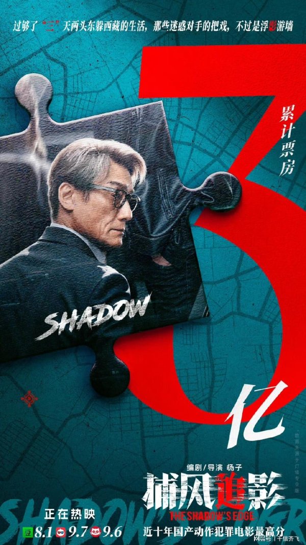 华星配资 成龙《捕风追影》票房破3亿，刘昊然《南京照相馆》累计26.16亿