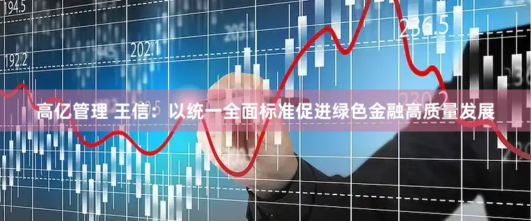 高亿管理 王信：以统一全面标准促进绿色金融高质量发展